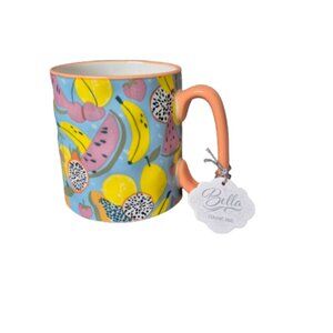 NWT 10 Strawberry Street Bella Fruit Ceramic Coffee Tea Mug Cup